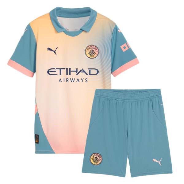 Otroski Manchester City 2024 25 Nogometni Dresi Komplet Fourth 2